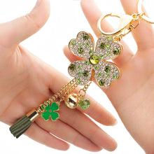 Load image into Gallery viewer, Four Leaf Clover Rhinestone Keychain Holders - Purse Accessories