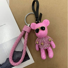 Load image into Gallery viewer, Rhinestone Bear Keychain Holders - Purse Accessories
