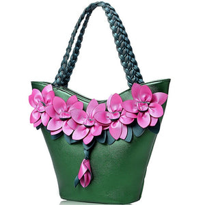 Women's Flower Design Tote Bags - Fine Quality Accessories - Ailime Designs