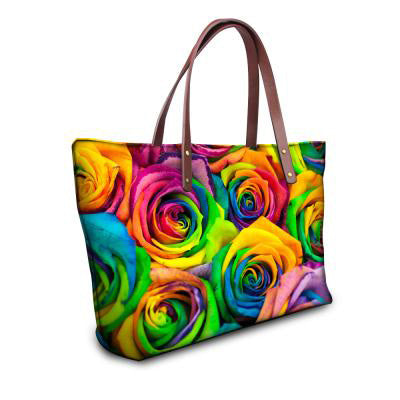 Women's Beautiful Roses Print Design Tote Bags - Ailime Designs