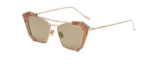 Women's New Marblized Corners & Cat Eye  Design Sunglasses w/ UV400 - Ailime Designs