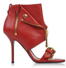 Load image into Gallery viewer, Women&#39;s Shoe Boot Zipper Design High Heel Shoes