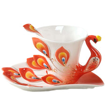 Load image into Gallery viewer, Elegant 3pc Peacock Cup Set