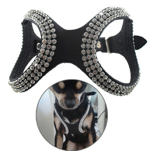 Dog Fancy Rhinestone Harness Collars - Ailime Designs - Ailime Designs