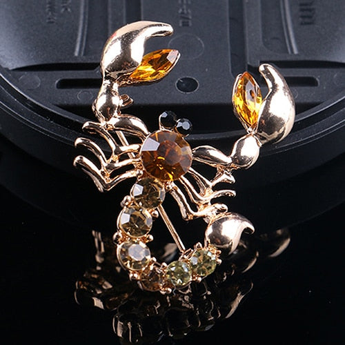 Scorpion King Crystal Rhinestone Pin Brooches - Ailime Designs
