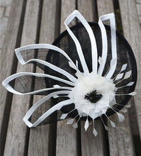 Load image into Gallery viewer, White &amp; Black Sun Flower Design Headbands - Ailime Designs