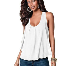 Load image into Gallery viewer, T-back Women&#39;s Scoop neck Tank Tops w/ Flare Bottom