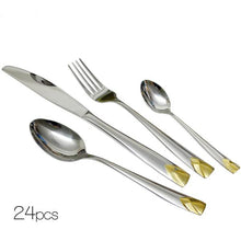 Load image into Gallery viewer, Flatware Cutlery Sets - Kitchen Tableware Utensils 24 pc - Ailime Designs