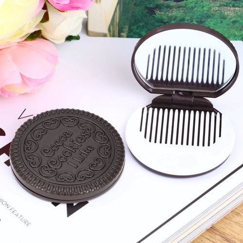Dark Chocolate Cookie Shap Makeup Mirrors - Ailime Designs - Ailime Designs