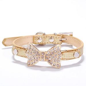 Dog Gold Rhinestone Collars - Ailime Designs