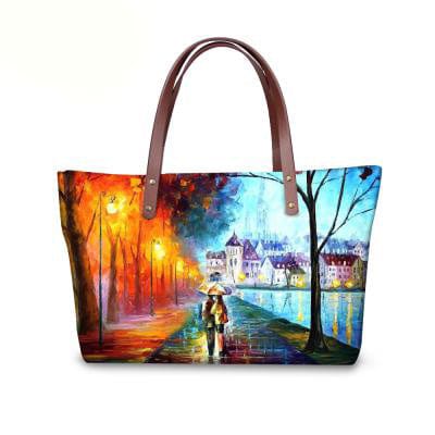 Women’s 3D Landscape Screen-Printed Tote Bags – Fine Quality Accessories - Ailime Designs