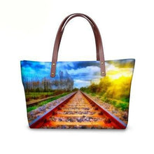 Load image into Gallery viewer, Women’s 3D Landscape Screen-Printed Tote Bags – Fine Quality Accessories - Ailime Designs