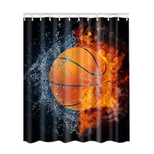 Load image into Gallery viewer, Sports Balls Screen Print Design Polyester Shower Curtains - Ailime Designs