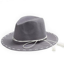 Load image into Gallery viewer, Black Stylish Fedora Brim Hats For Women - Ailime Designs - Ailime Designs
