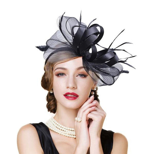 Classic Style Women's Derby Ribbon Design Fascinator Hats - Ailime Designs