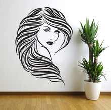 Load image into Gallery viewer, Woman Head shot -Beauty Salon Vinyl Wall Stickers - Ailime Designs - Ailime Designs