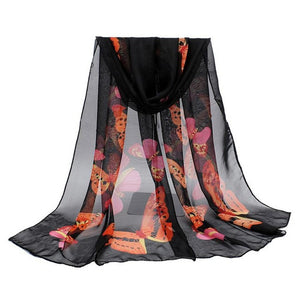 Women's 3D Printed Chiffon Design - Butterfly Scarves