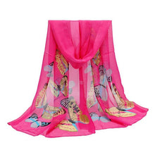 Load image into Gallery viewer, Women&#39;s 3D Printed Chiffon Design - Butterfly Scarves