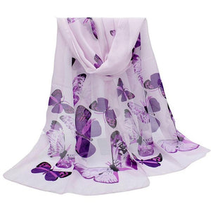 Women's 3D Printed Chiffon Design - Butterfly Scarves