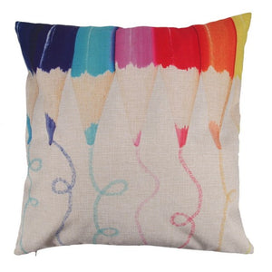 Colorful Pencil Geometric Printed Throw Pillowcases- Home Goods Products