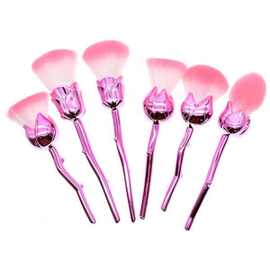 Best Professional 6pcs Rose Flower Makeup Brushes Sets - Ailime Designs - Ailime Designs