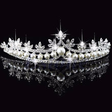 Load image into Gallery viewer, Ailim Design - Rhinestones, Pearl Clusters &amp; Crystal Head Tiaras - Ailime Designs