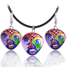 Load image into Gallery viewer, Native Mask 2PC Necklace &amp; Earrings Set