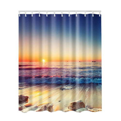 Ocean , Beach & Sand Scenic Waterproof Shower Curtains - Ailime Designs