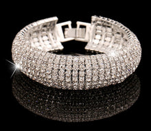 Load image into Gallery viewer, Women&#39;s Full Covered Crystal Silver Plated Bracelet - Ailime Designs