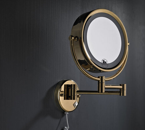 Wall-Mount Gold Bathroom Led Cosmetic Mirror - Ailime Designs - Ailime Designs