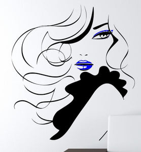 Elegant Woman Hair & Beauty Wall Decal Stickers - Ailime Designs - Ailime Designs