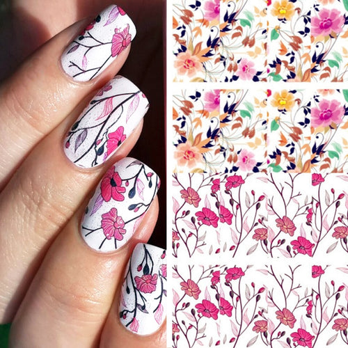 Best Water Color Art Nail Decals Transfers - Ailime Designs - Ailime Designs