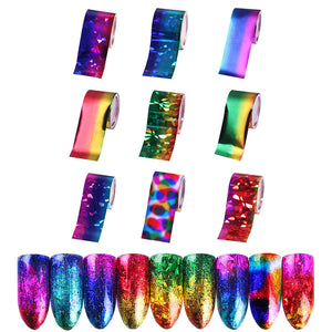Gradient Rainbow Nail Foil Decals - Ailime Designs - Ailime Designs