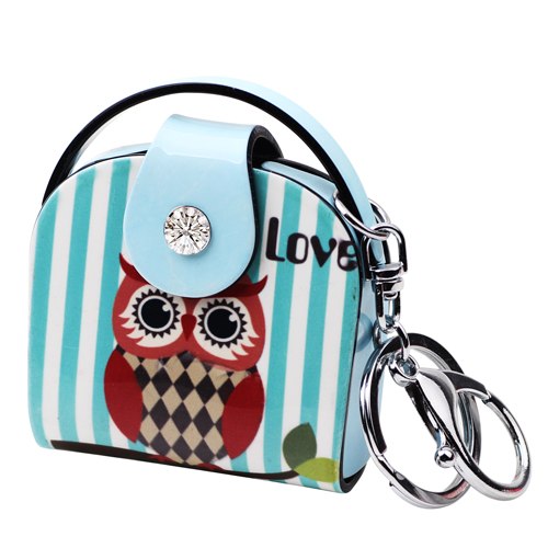 Cool Owl Handbag Print Design Keychain Charms - Ailime Designs