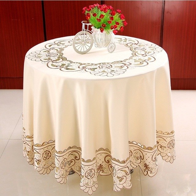 Round Floral Embroidered Tablecloths - Nothing But Pure Elegance! - Ailime Designs