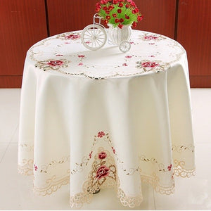Round Floral Embroidered Tablecloths - Nothing But Pure Elegance! - Ailime Designs