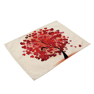 Colorful Happy Tree Design Table Mats - Shop Home Accessories Coverings - Ailime Designs
