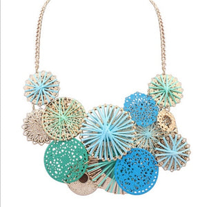 Bohemian Layered Pin Wheel Necklaces – Neckline Fashion Accessories
