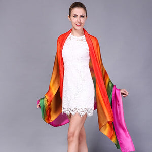 Women's Rainbow Design Elegant Scarves - Fine Quality Accessories