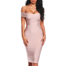 Load image into Gallery viewer, Women&#39;s Bandeau Design Bodycon Dresses