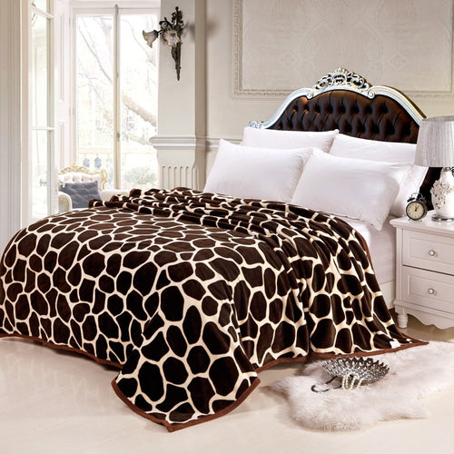 Giraffe Print Design Throw Blankets - Ailime Designs