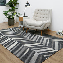 Load image into Gallery viewer, Stripe Fluted Genuine Leather Skin Area Rugs