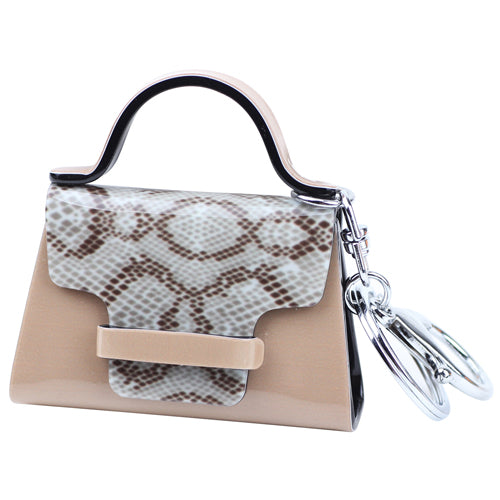 Women's Miniature Snake Print Handbag Keychain - Ailime Designs - Ailime Designs