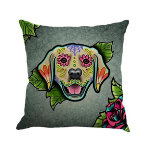 Cute Animated 3D Dog Printed Throw Pillow Cases - Home Decor Accessories - Ailime Designs