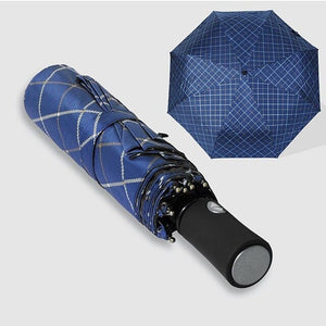 Plaid Compact Design Men's Umbrella's