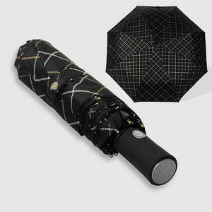 Plaid Compact Design Men's Umbrella's