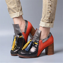 Load image into Gallery viewer, Women&#39;s Classic Multi Colored Tassel Design Platforms