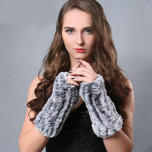 Rabbit Stylish Fur Cuffs Accessories - Fluted & Soft For Women's Arms - Ailime Designs