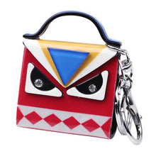 Load image into Gallery viewer, Fierce Eyes Acrylic Bird Pattern Handbag Shape Keychains - Ailime Designs - Ailime Designs