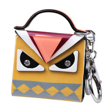 Load image into Gallery viewer, Fierce Eyes Acrylic Bird Pattern Handbag Shape Keychains - Ailime Designs - Ailime Designs